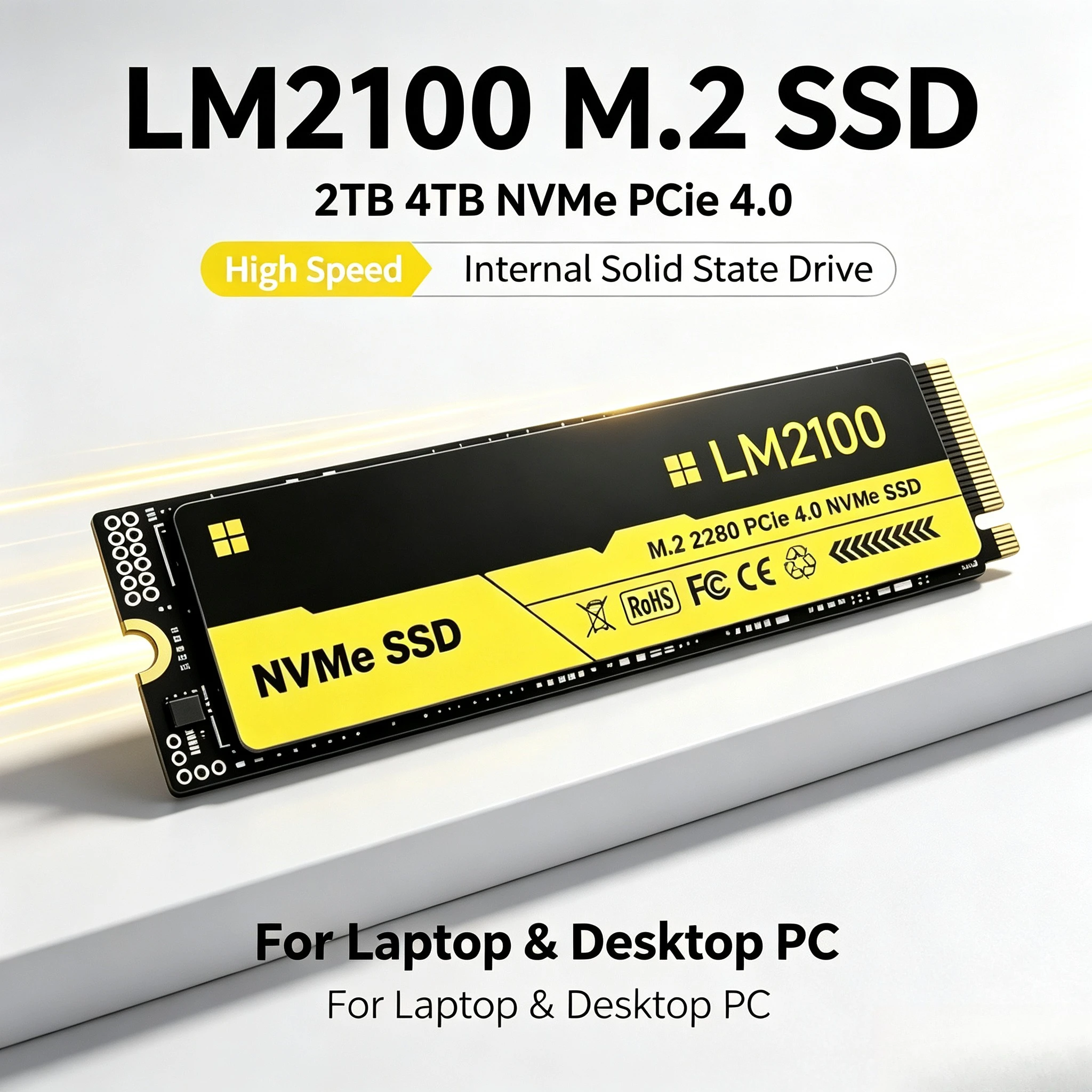 M.2 Nvme 4Tb Pcie 4.0 Ssd - Nuovo disco rigido SSD M.2 LM2100,