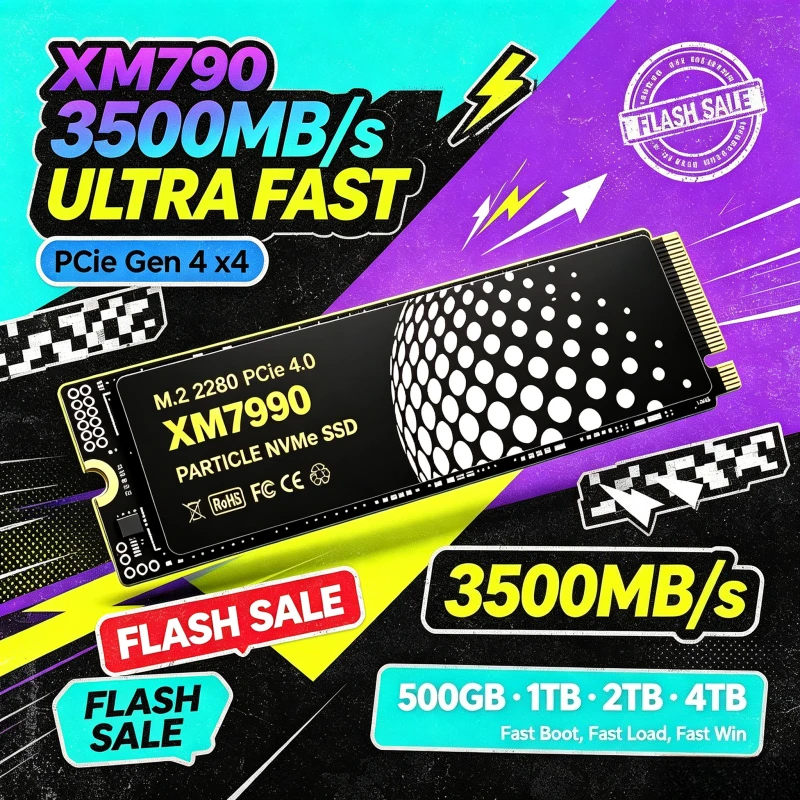 M.2 Nvme 4Tb Pcie 4.0 Ssd - XM7990 SSD M.2 NVMe, capacità da